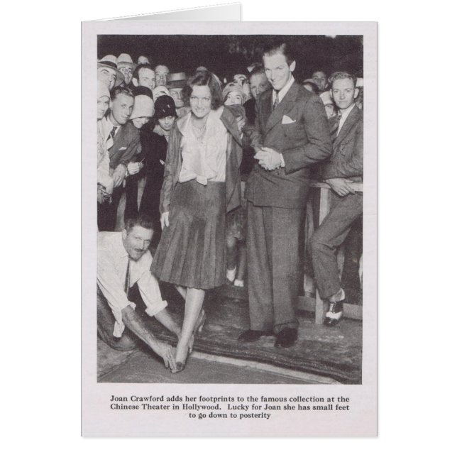 Cartão Foto da revista Joan Crawford Chinese Theater 1930 (Frente)