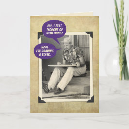 Cartão Foto da Vintage engraçada - Desenhando um Vazio Es