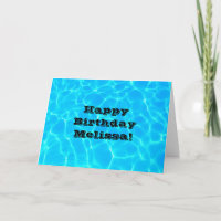 Foto de Água de Piscina Azul Clara de Aniversário