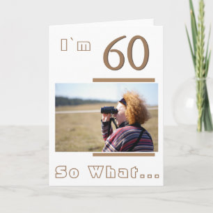 Cartão Foto de Aniversário de 60 anos Moderna Divertida I