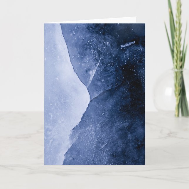 Cartão Foto de Arte Azul Abstrato (Frente)