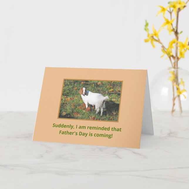 CARTÃO FOTO DE CABRA/ FELIZ DIA DOS PAIS/TEIMOSO, MAS AMO (Flor Amarela)