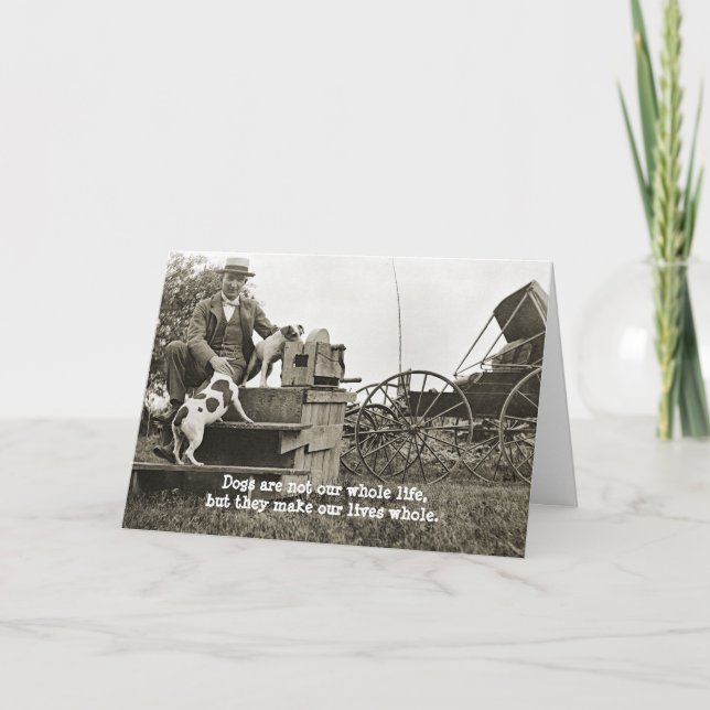 CARTÃO FOTO DE CÃES DO HOMEM COM JACK RUSSELL TERRIER DE  (Frente)