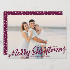 Cartão Foto de Cheio de Natal Simplesmente Feliz | Vinho 