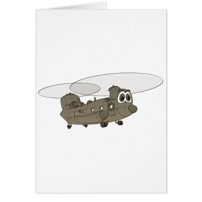 Cartão Foto de Chinook Helicopter (Frente)