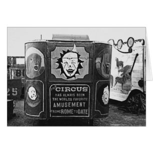 Cartão Foto de Circus Wagon Vintage 1937 Montana