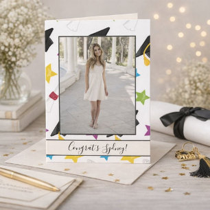 Cartão Foto de Comemoração de Graduação