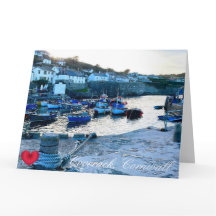 Foto de Coração Personalizada Coverack Harbor Dusk