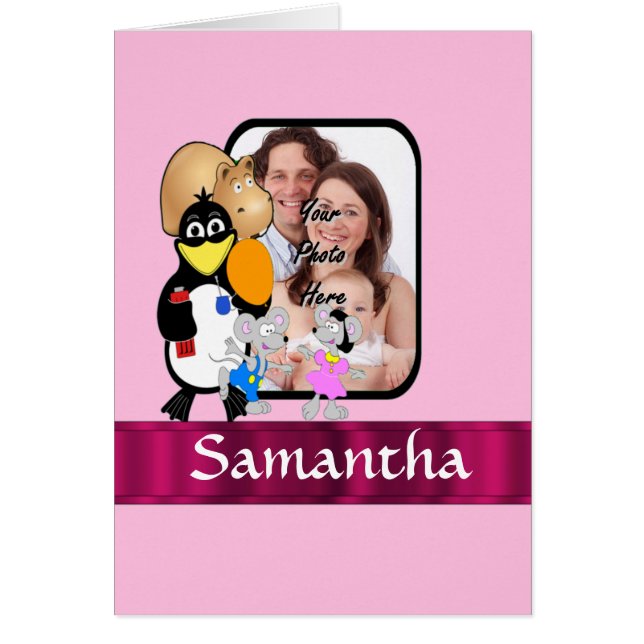 Cartão Foto de desenho animado (Frente)