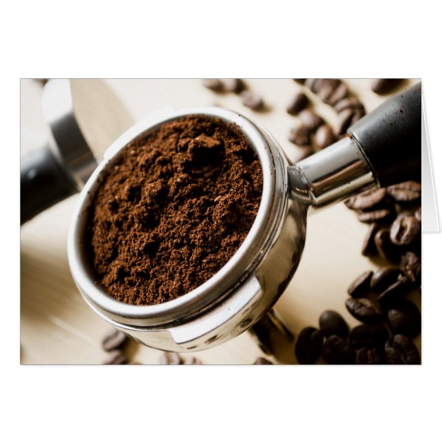 Cartão Foto de Espresso Pronta para Breve para Cappuccino (Frente Horizontal)