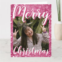 Foto de Feliz Natal Brilho Rosa