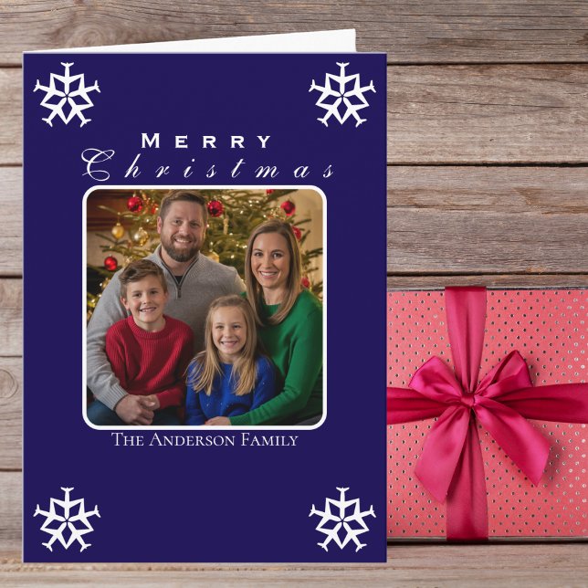 Cartão Foto de Floco de Neve do Avião de Natal Muito Engr (Criador carregado)