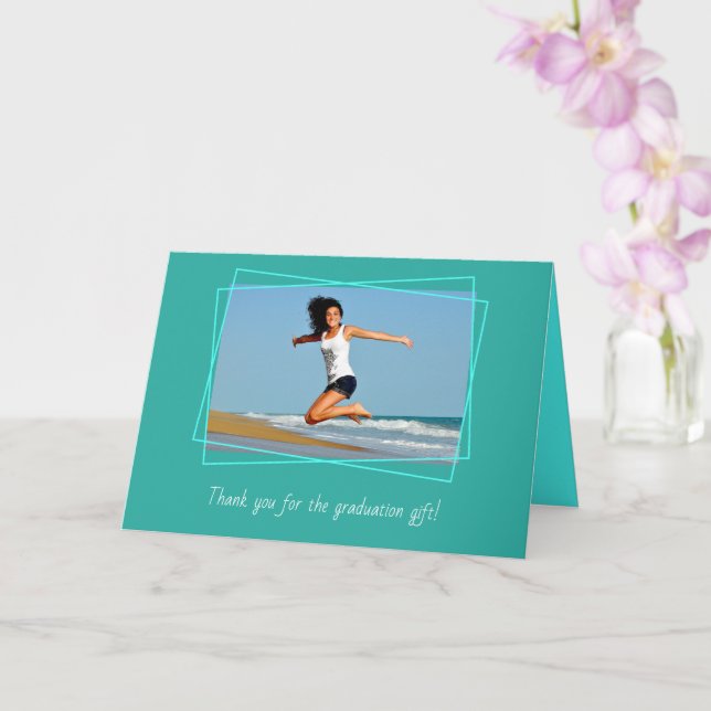 Cartão Foto de Graduação Obrigado (Orquídea)