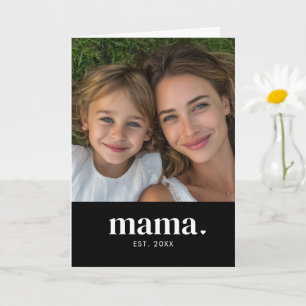Cartão Foto de Mãe Moderna e Ousada