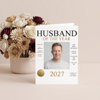 Foto de Marido do Ano (Apenas Branco) Aniversário