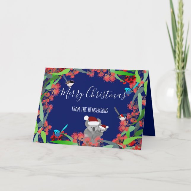 Cartão Foto de Natal australiana (Frente)
