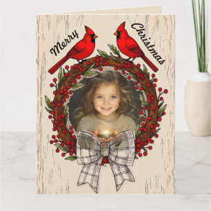 Cartão Foto de Natal de Cardinals Editáveis