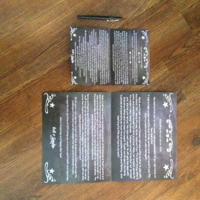 Cartão Foto de Natal e Carta de Natal para a vovó (5x7 compared to 8.5 x 11)