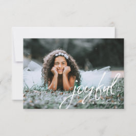 Cartão Foto de Natal simples alegre