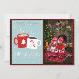 Cartão Foto de Natal Xmas Quadro de Buffalo Xadrez Arte P