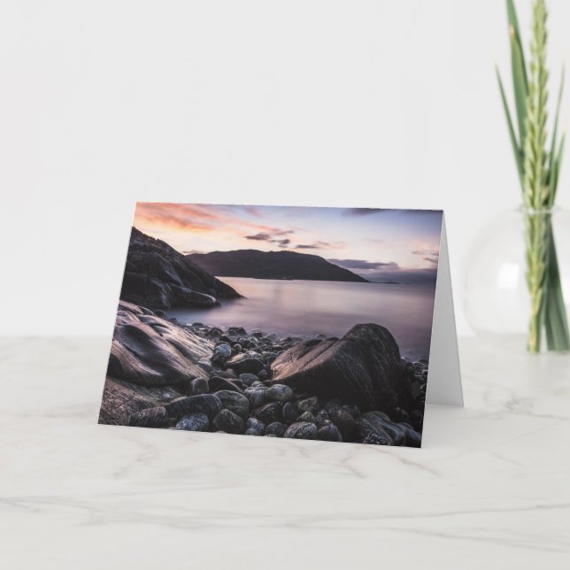 Cartão Foto de Paisagem da Noruega (Frente)