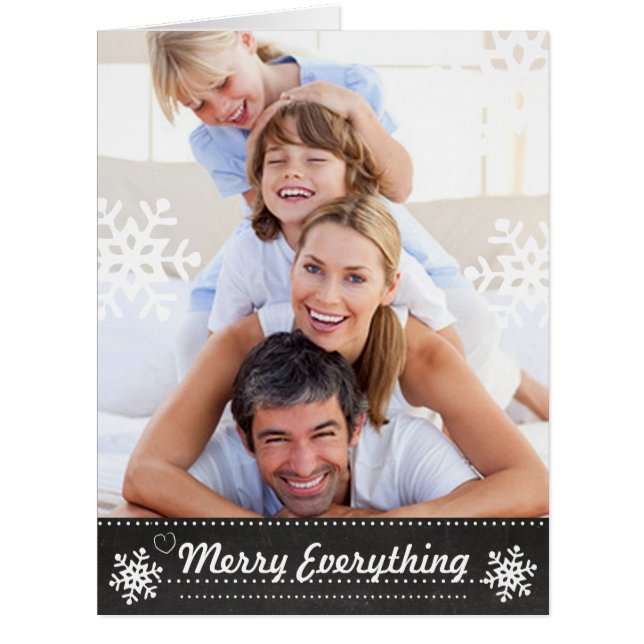 Cartão Foto de quadro chanfro muito grande Natal (Frente)