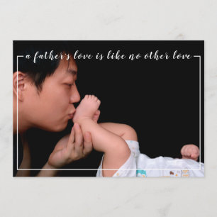 Cartão Foto do Dia de os pais Pessoal Moderno do Amor de 