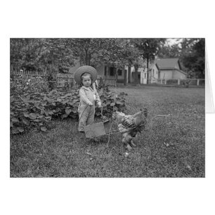 Cartão Foto do Jardim Rapariga do Vintage 1880