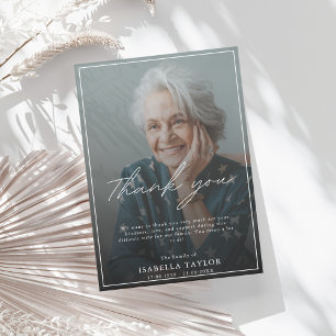 Cartão Foto do Memorial do Funeral Moderno Obrigado