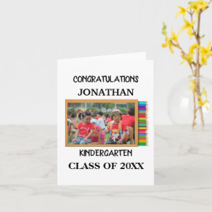 Cartão Foto do quadro do formando do infantário personali