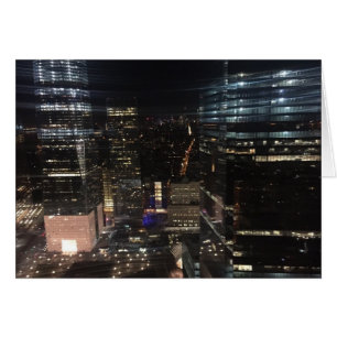 Cartão Foto do Skyline NYC Manhattan para Nova Iorque Nig