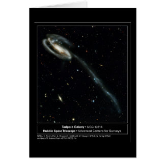 Cartão Foto do telescópio de Hubble da galáxia do Tadpole