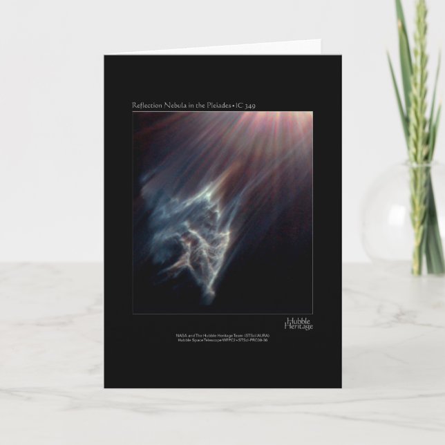 Cartão Foto do telescópio de Pleiades IC 349 Nebual (Frente)