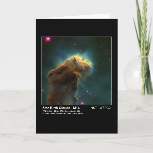 Cartão Foto do Telescópio Hubble Cloud M16 (Frente)