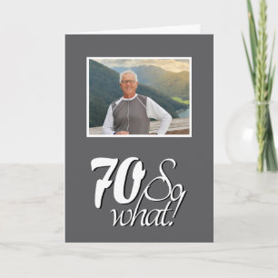 Cartão Foto engraçada de 70 anos de aniversário
