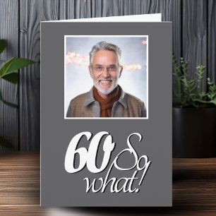 Cartão Foto engraçada de aniversário de 60 anos