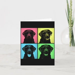 Cartão Foto engraçada de Labrador Pop Art do amante do cã