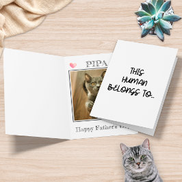 Cartão Foto Engraçada Do Gato Que Este Humano Pertence