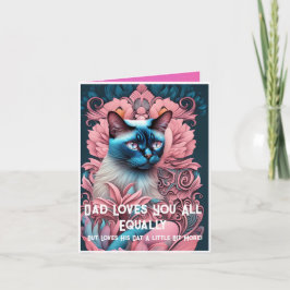 Cartão Foto Engraçada e Fofa Personalizada de Gato no Dia