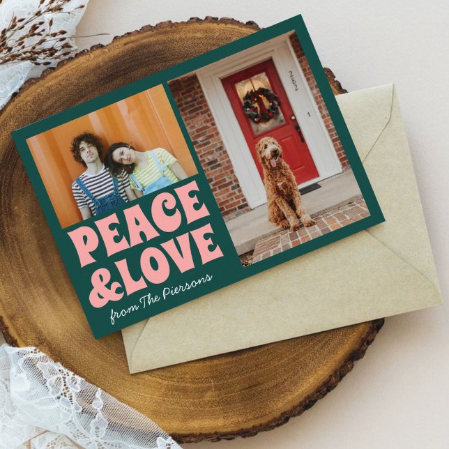 Cartão Foto Engraçada, Rosa, Engraçada, de Natal (Criador carregado)