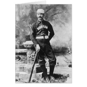 Cartão Foto Esportiva Antiga, Jogador de Beisebol de Bost