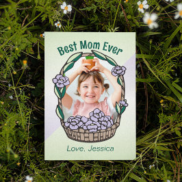 Cartão Foto Floral do dia de as mães