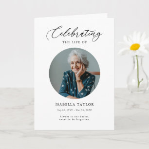 Cartão Foto Funeral Memorial Order Program