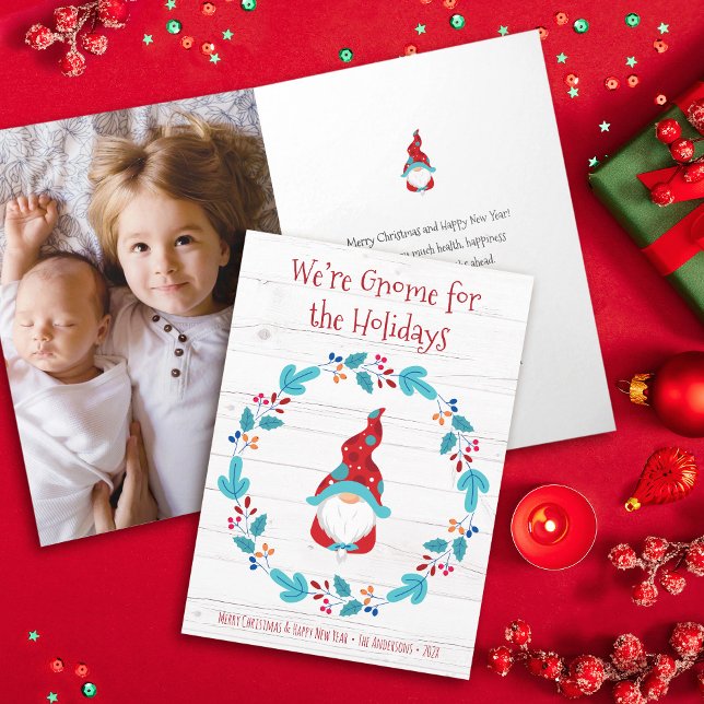 Cartão Foto Gnomo para Férias Fúria Fúria Fúria Fúria Fúr (Criador carregado)