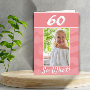 Cartão Foto Inspiracional Cor de Água Rosa 60º Aniversári