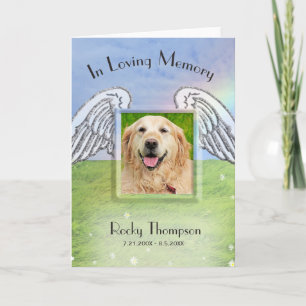 Cartão Foto Memorial Rainbow Bridge Poem Card