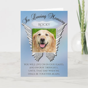 Cartão Foto Memorial Rainbow Bridge Poem Card