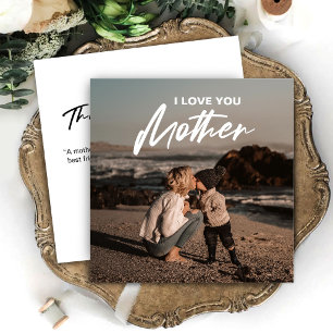 Cartão Foto Moderna Minimalista Que Amo Sua Mãe Saudação