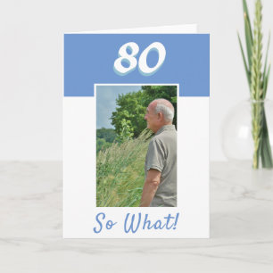 Cartão Foto Motivacional de Aniversário de 80 Anos Aniver