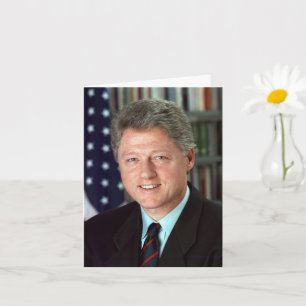 Cartão Foto oficial do presidente Bill Clinton Birthday S